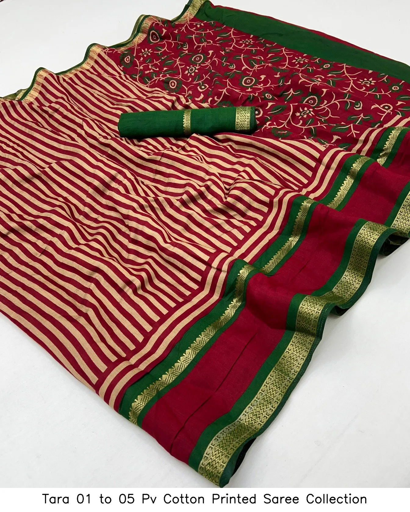 Tara 01 to 05 Pv Cotton Printed Saree Collection - Image 5