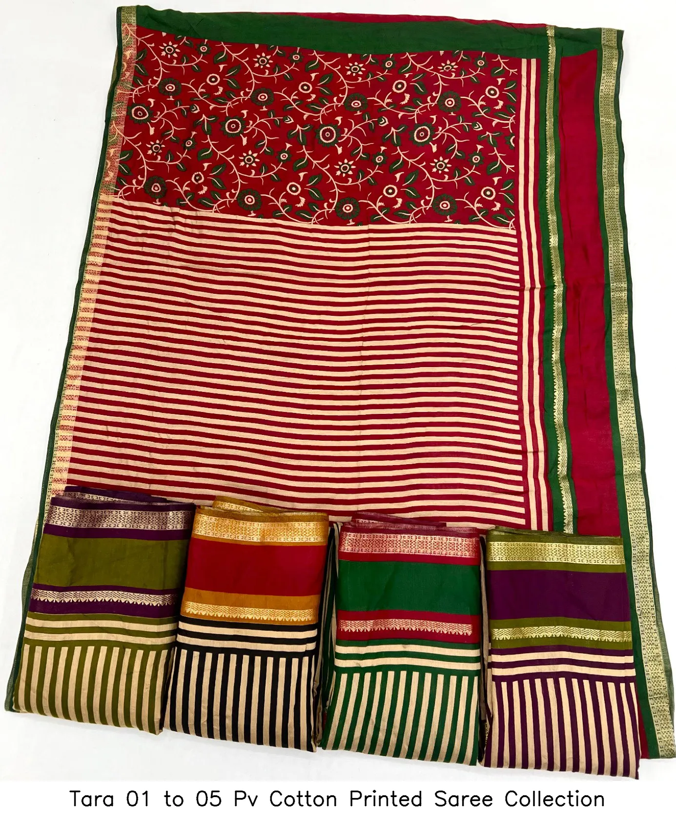 Tara 01 to 05 Pv Cotton Printed Saree Collection - Image 6