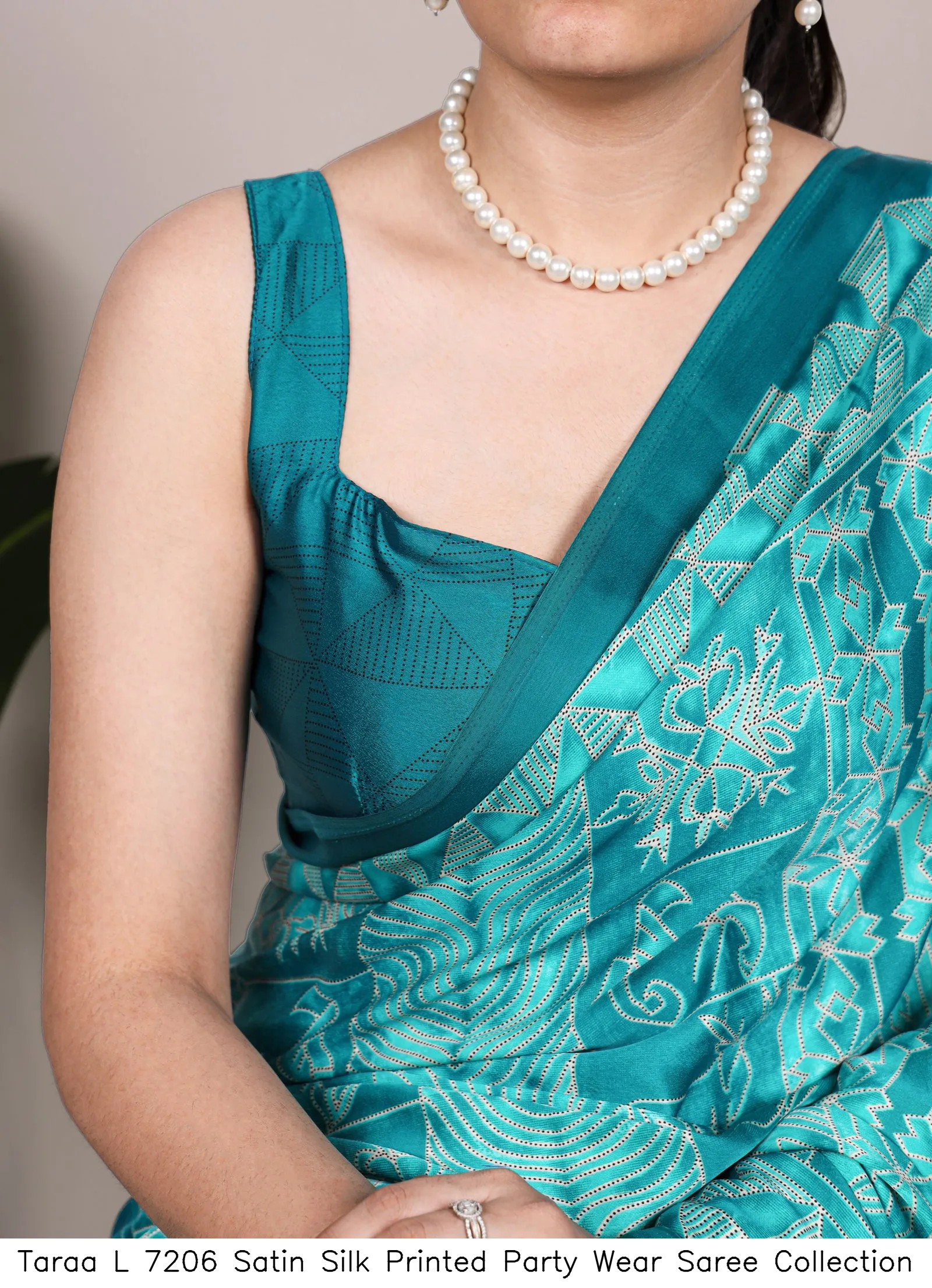 Taraa L 7206 Satin Silk Printed Party Wear Saree Collection - Image 12