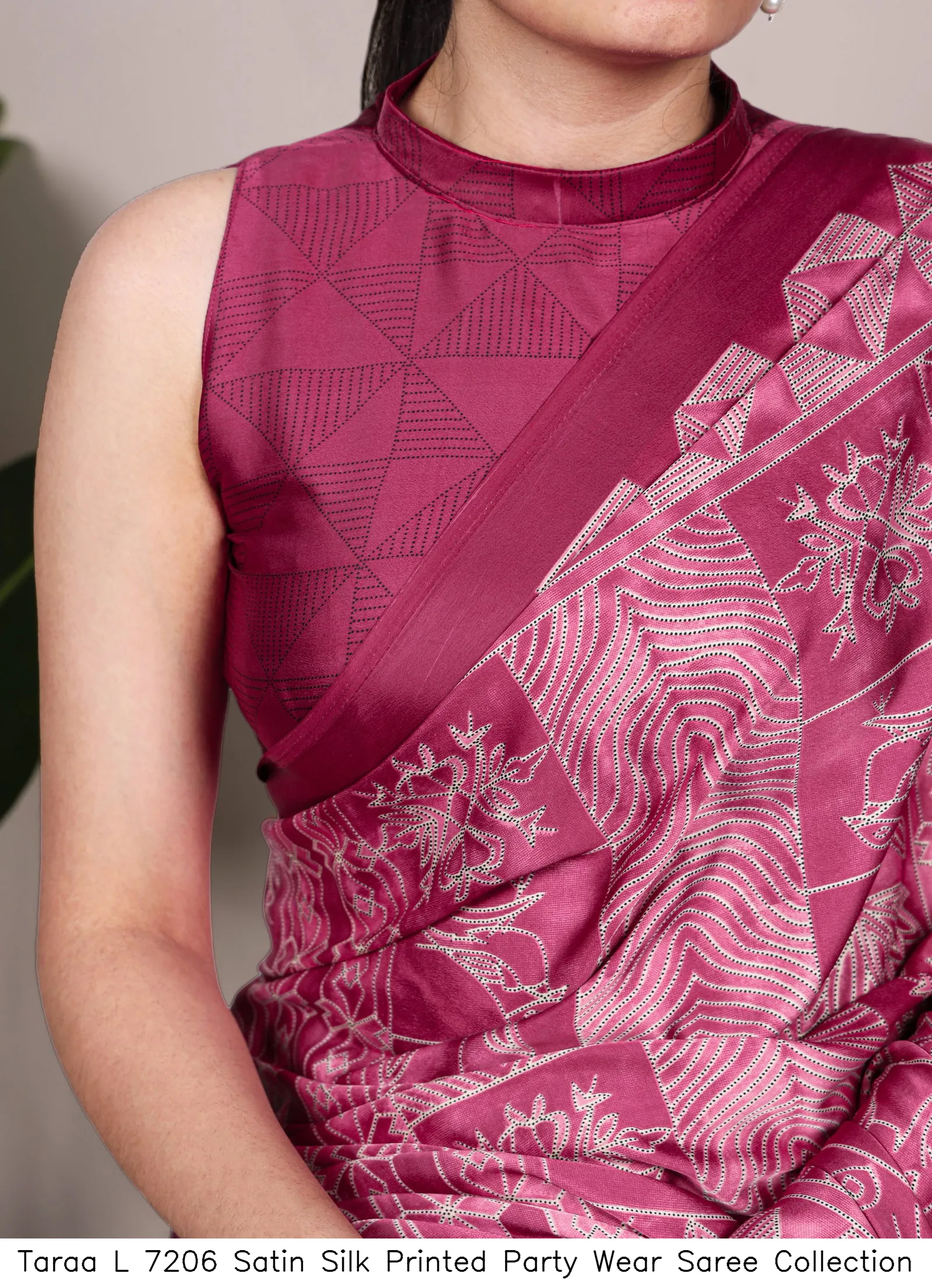 Taraa L 7206 Satin Silk Printed Party Wear Saree Collection - Image 2