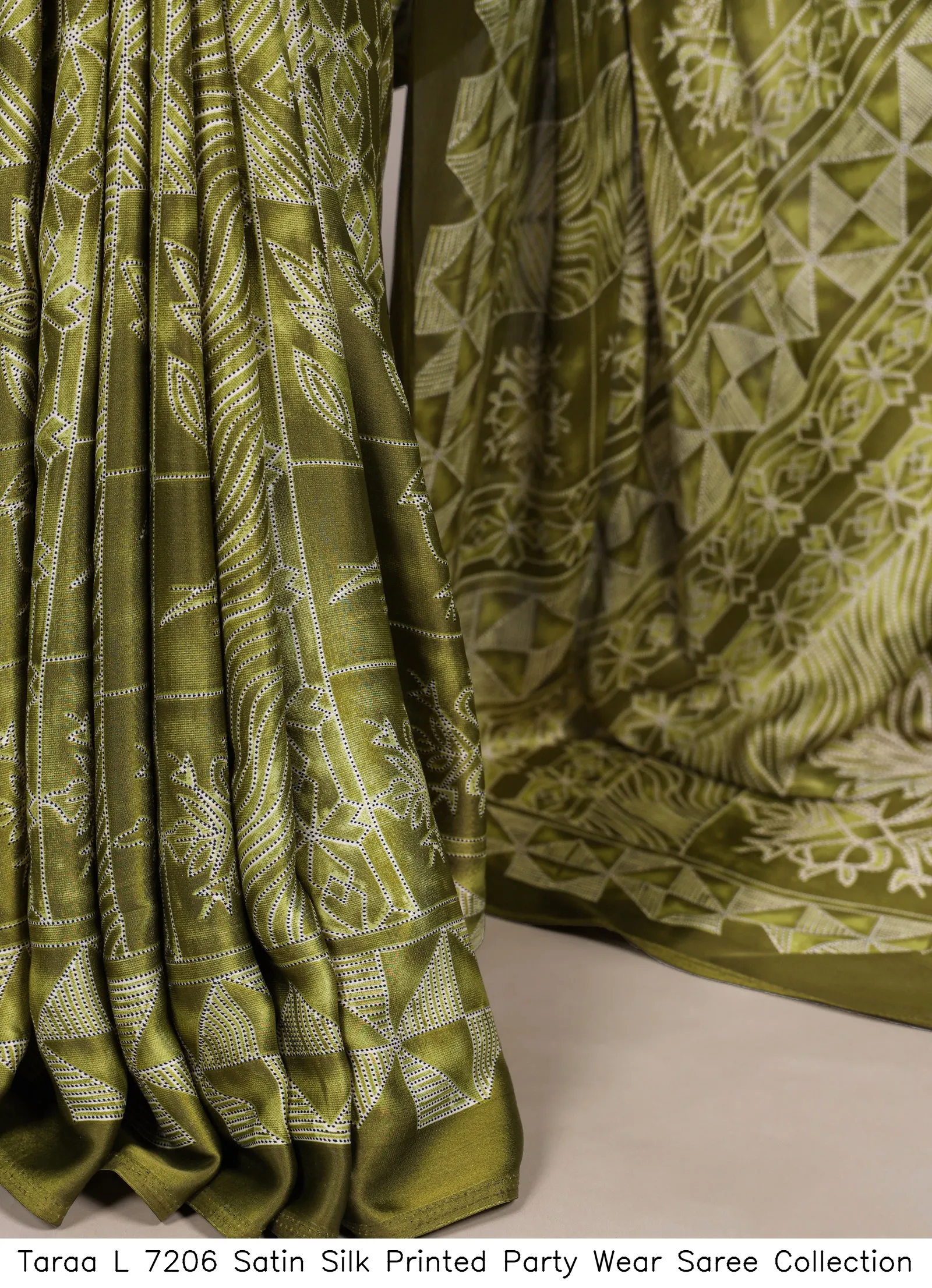 Taraa L 7206 Satin Silk Printed Party Wear Saree Collection - Image 3
