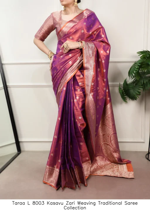 Taraa L 8003 Kasavu Zari Weaving Traditional Saree Collection