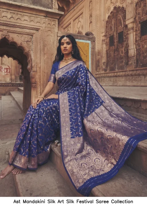 Ast Mandakini Silk Art Silk Festival Saree Collection