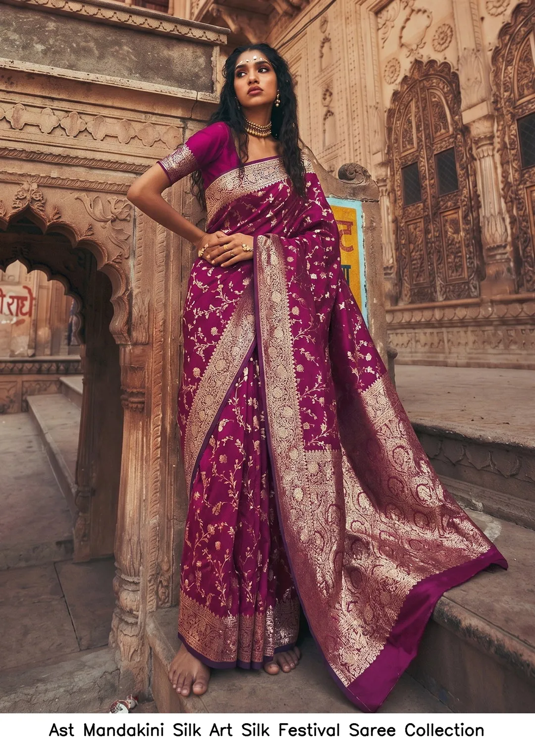 Ast Mandakini Silk Art Silk Festival Saree Collection - Image 3