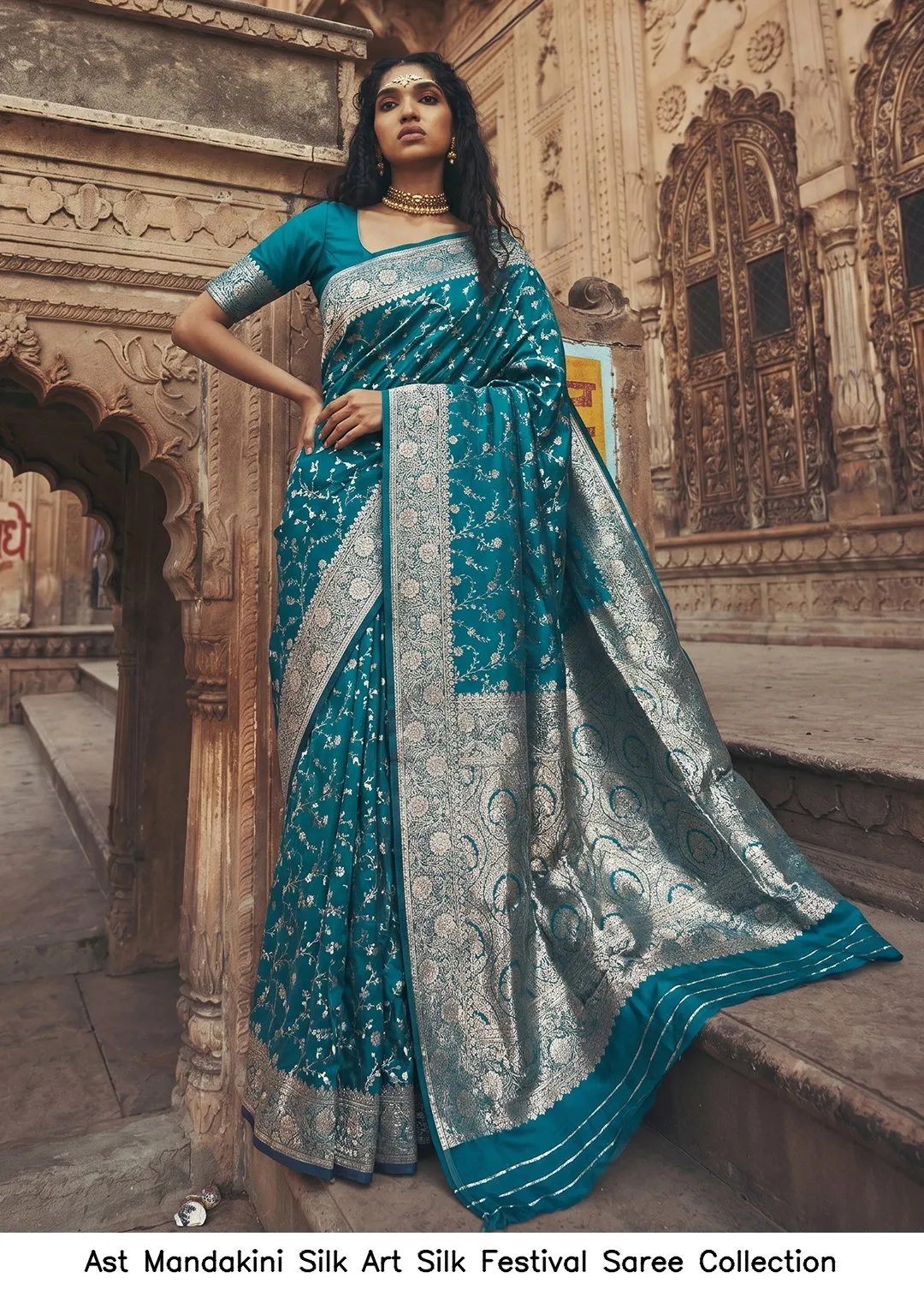 Ast Mandakini Silk Art Silk Festival Saree Collection - Image 5