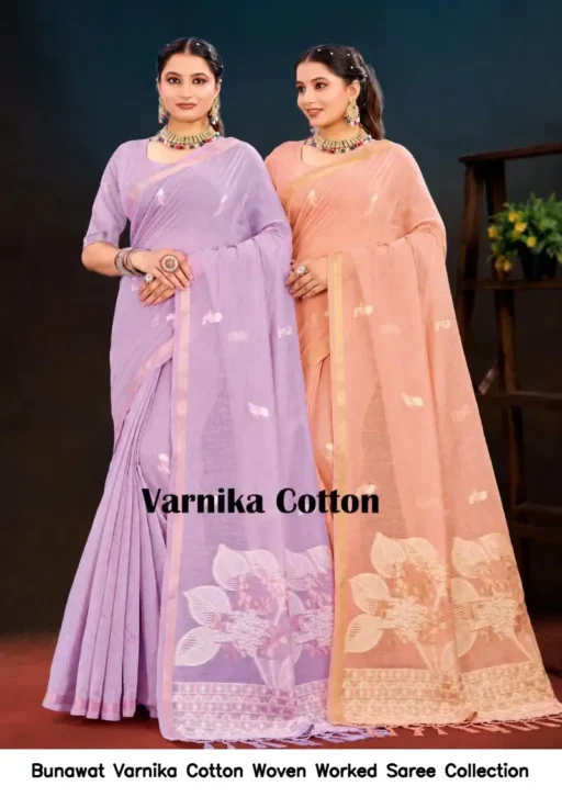 Bunawat Varnika Cotton Woven Worked Saree Collection