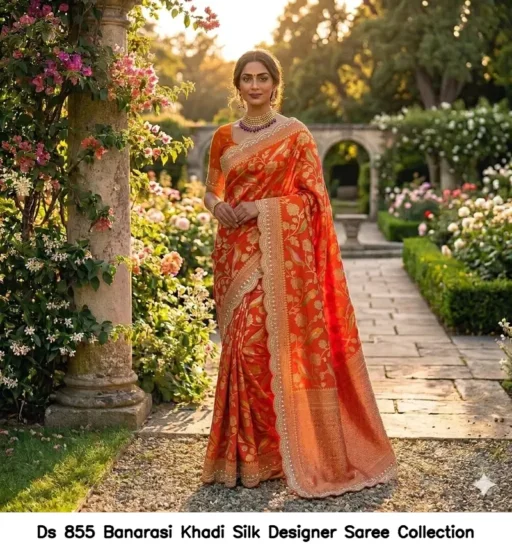 Ds 855 Banarasi Khadi Silk Designer Saree Collection