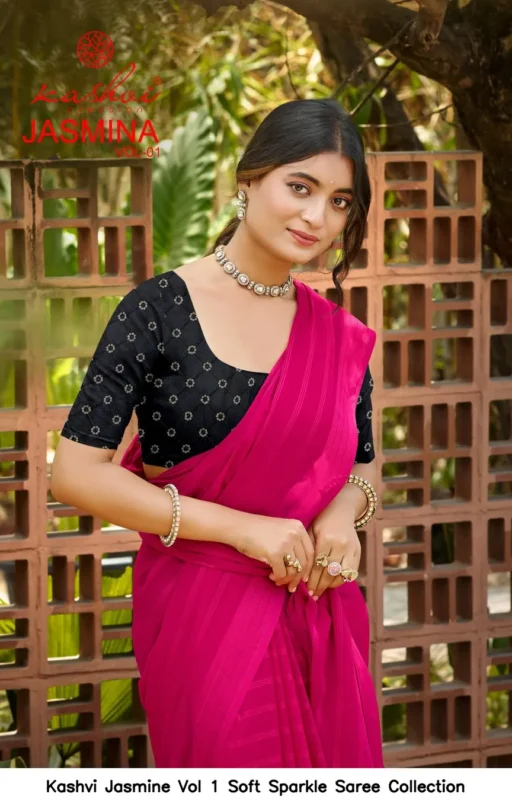 Kashvi Jasmine Vol 1 Soft Sparkle Saree Collection