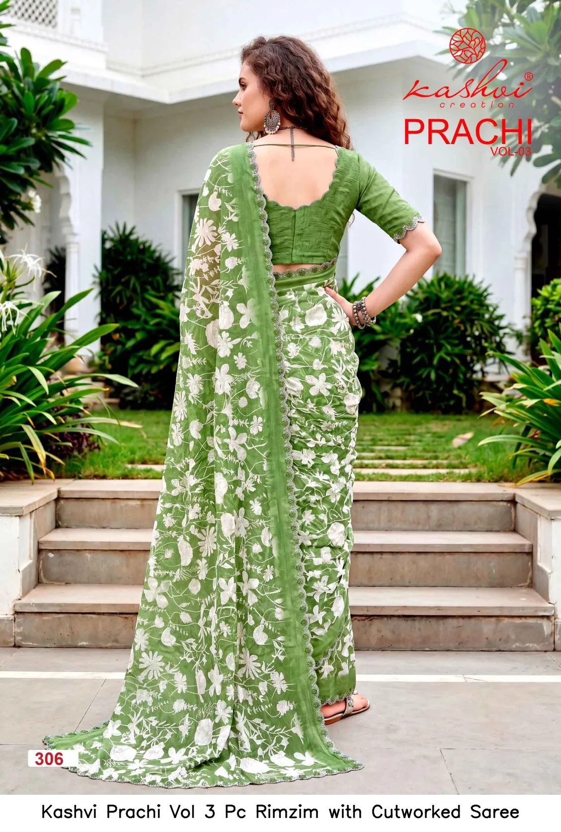 Kashvi Prachi Vol 3 Pc Rimzim with Cutworked Saree - Image 2