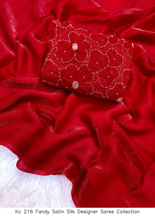 Kc 216 Fandy Satin Silk Designer Saree Collection