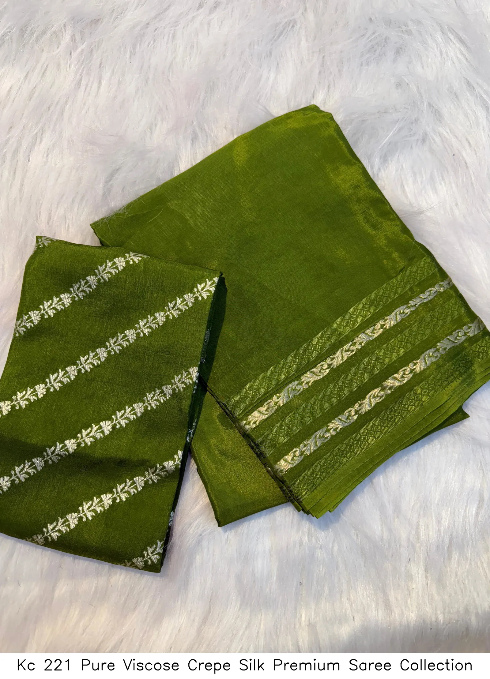 Kc 221 Pure Viscose Crepe Silk Premium Saree Collection - Image 3