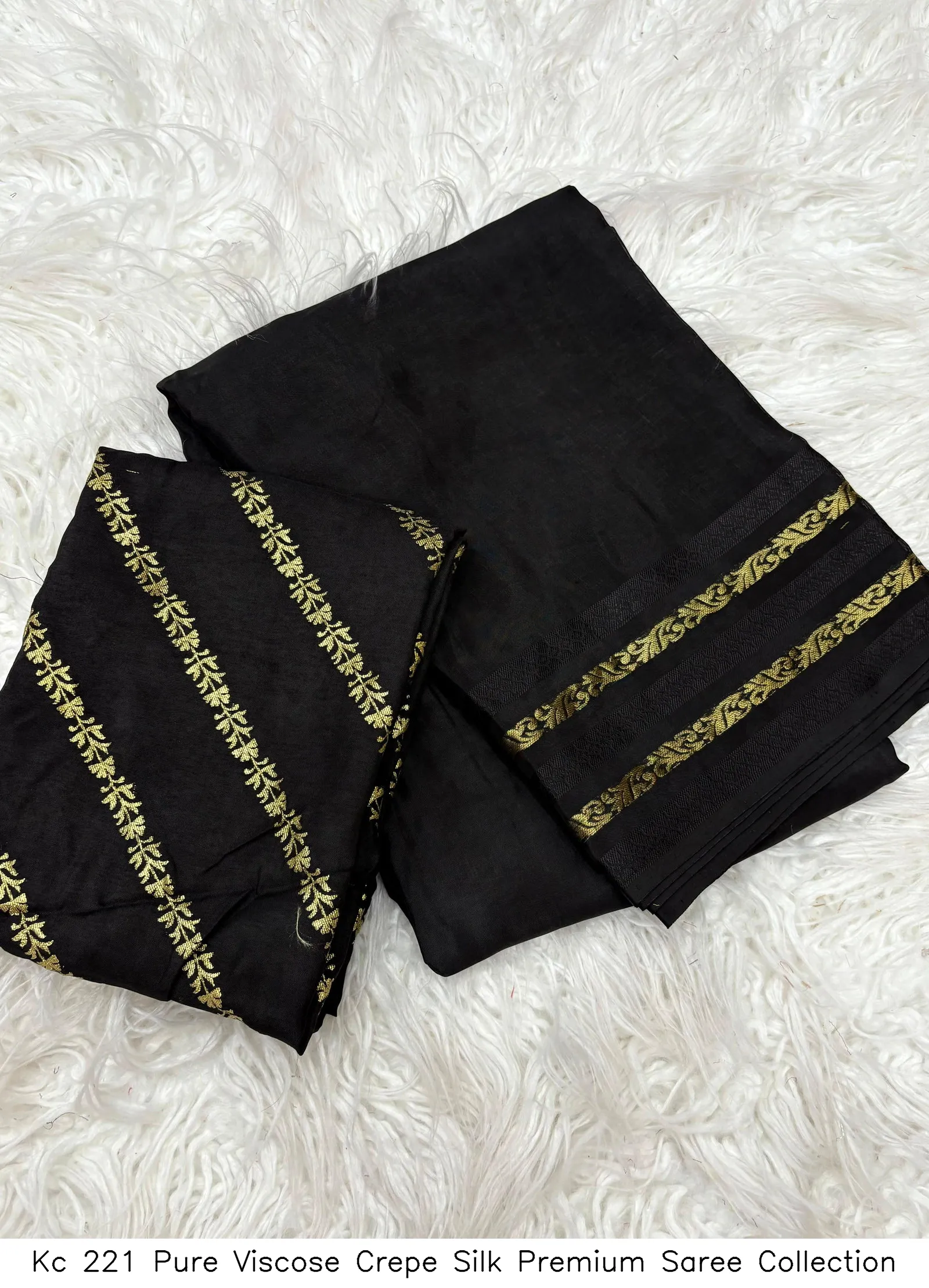 Kc 221 Pure Viscose Crepe Silk Premium Saree Collection - Image 4