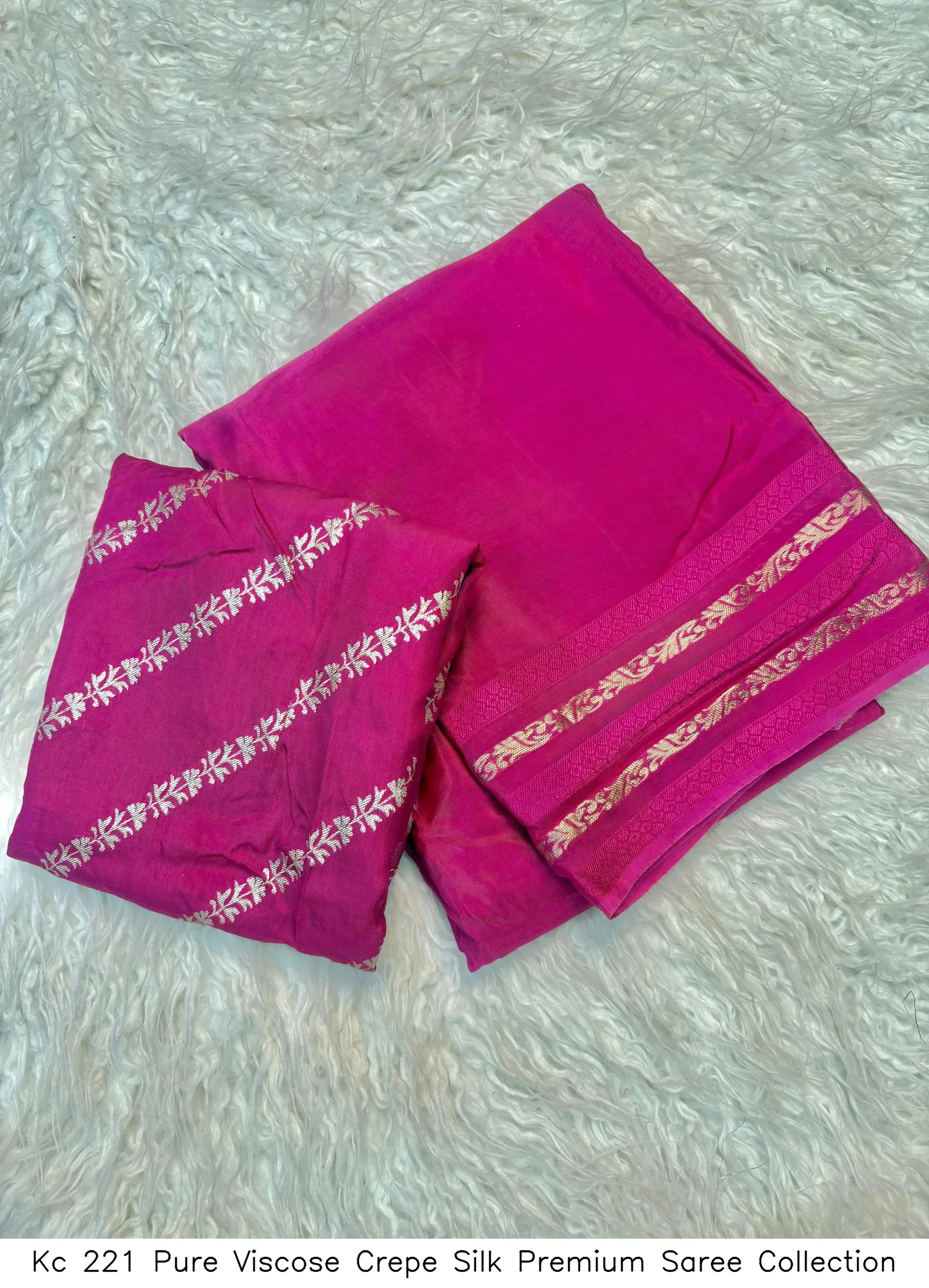 Kc 221 Pure Viscose Crepe Silk Premium Saree Collection - Image 5