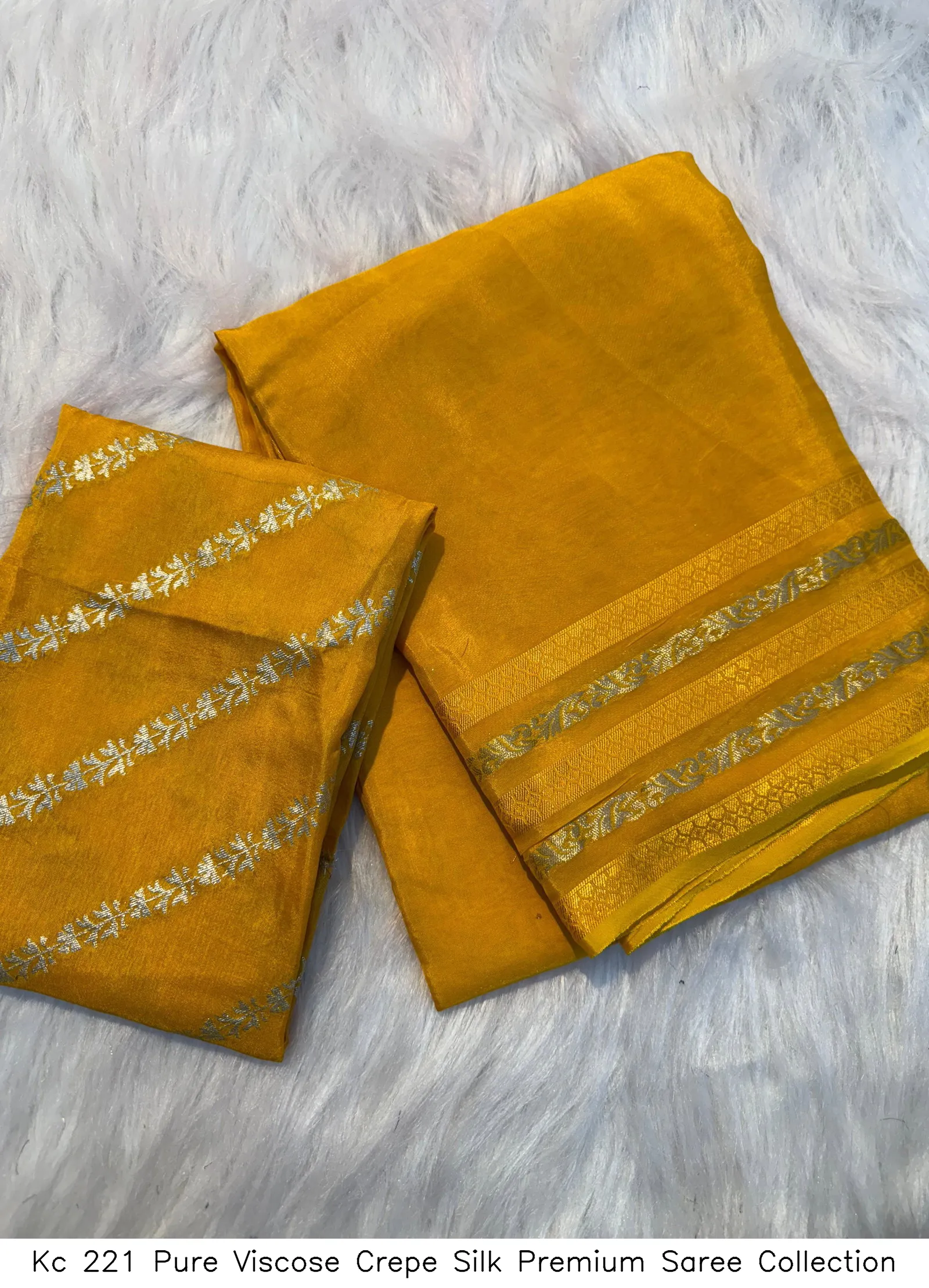 Kc 221 Pure Viscose Crepe Silk Premium Saree Collection - Image 6