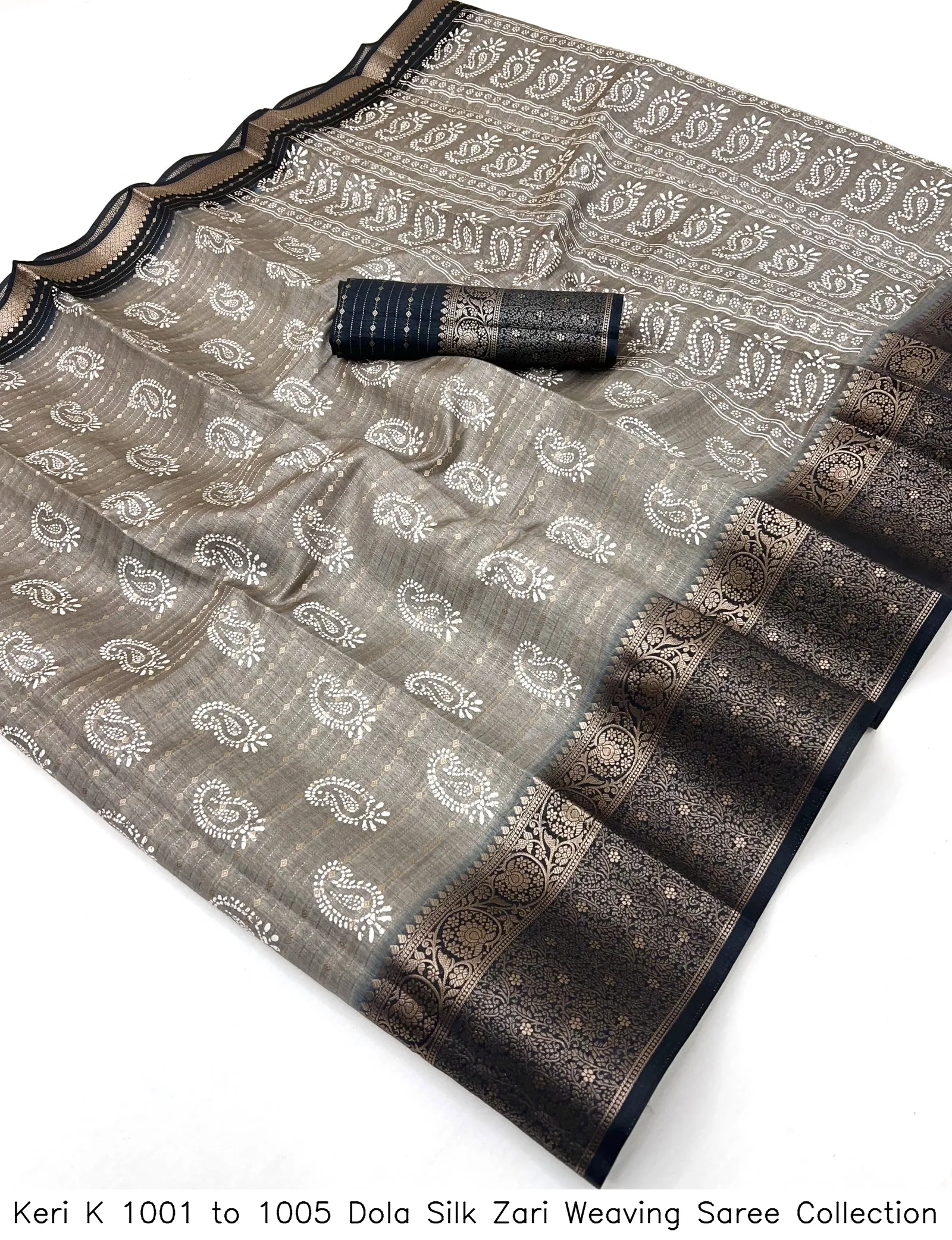 Keri K 1001 to 1005 Dola Silk Zari Weaving Saree Collection - Image 2
