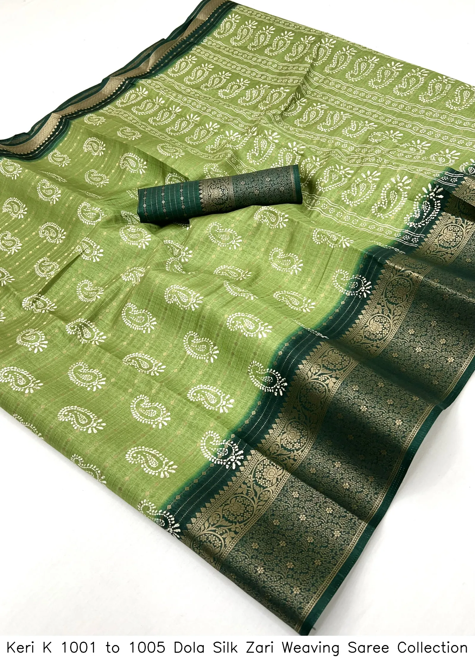 Keri K 1001 to 1005 Dola Silk Zari Weaving Saree Collection - Image 5