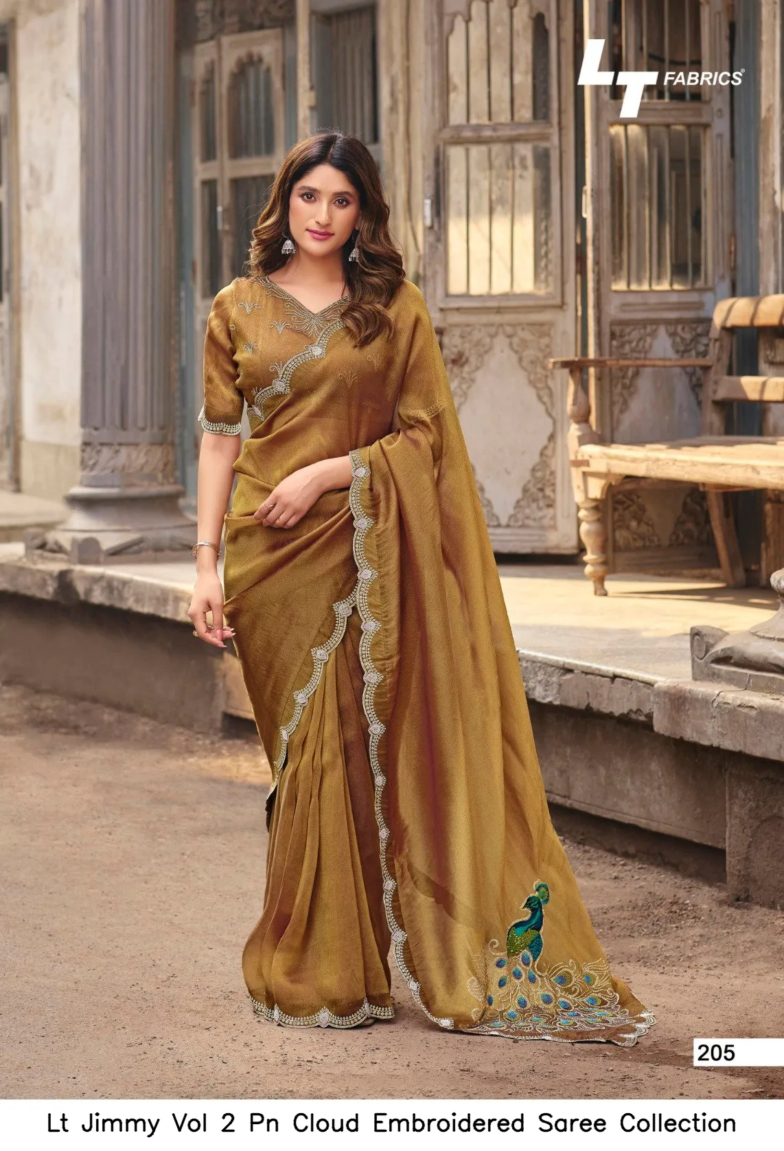 Lt Jimmy Vol 2 Pn Cloud Embroidered Saree Collection - Image 7