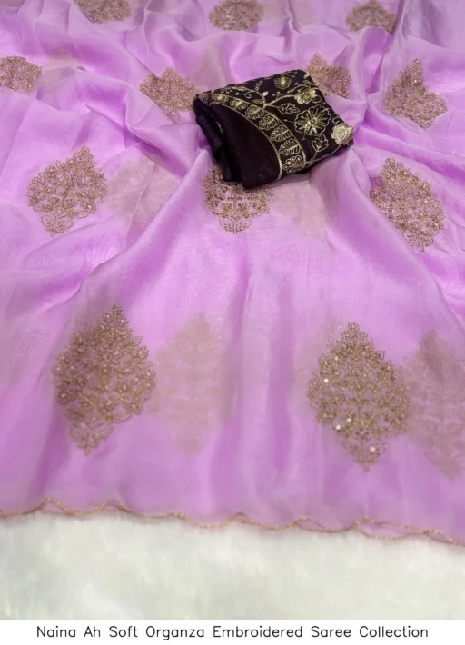 Naina Ah Soft Organza Embroidered Saree Collection