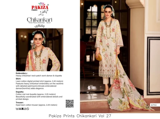 Pakiza Prints Chikankari Vol 27