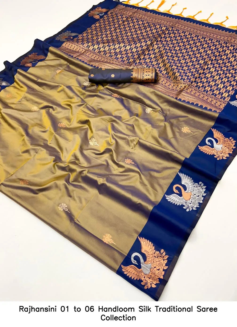 Rajhansini 01 to 06 Handloom Silk Traditional Saree Collection - Image 11