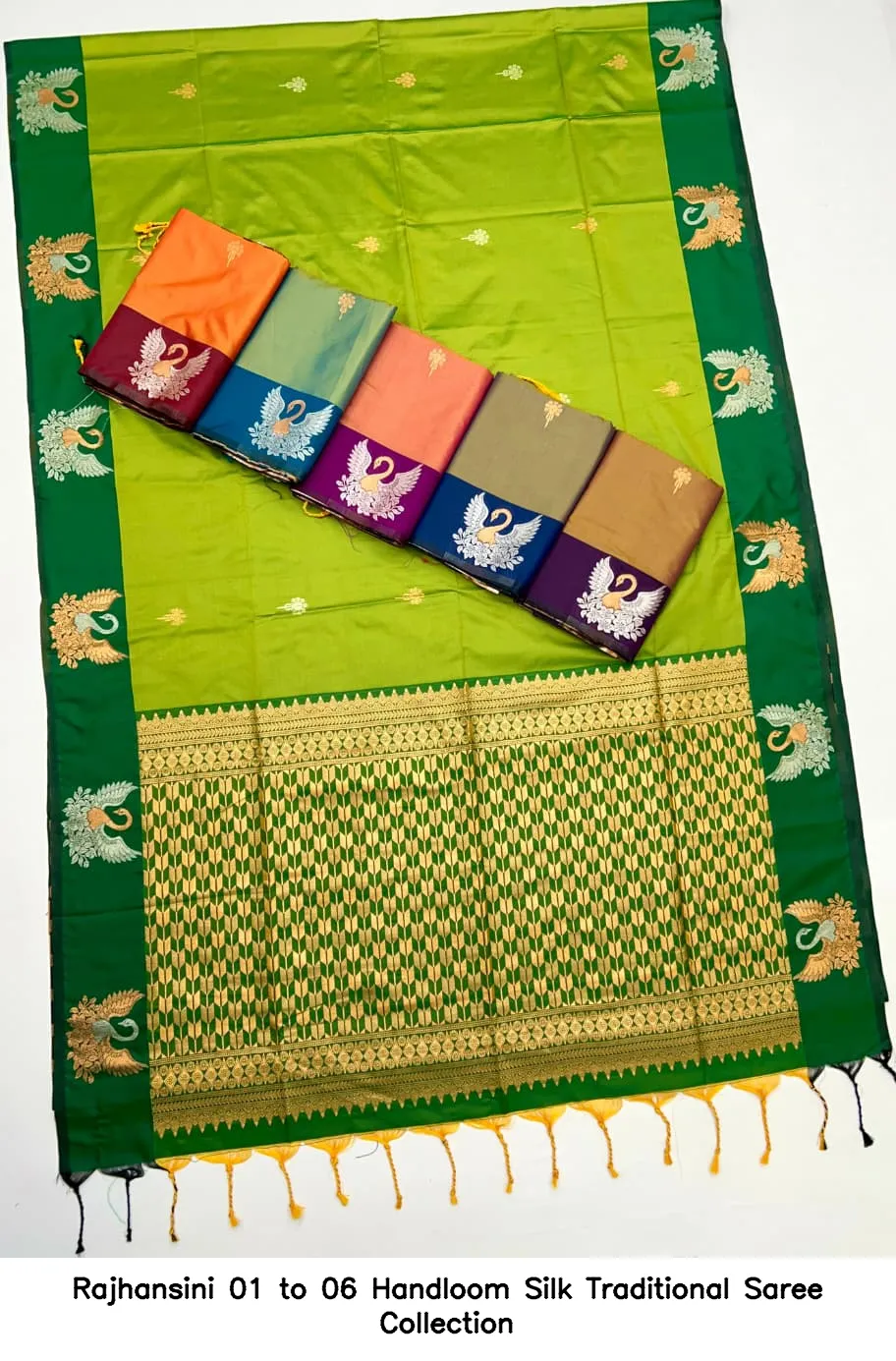 Rajhansini 01 to 06 Handloom Silk Traditional Saree Collection - Image 4
