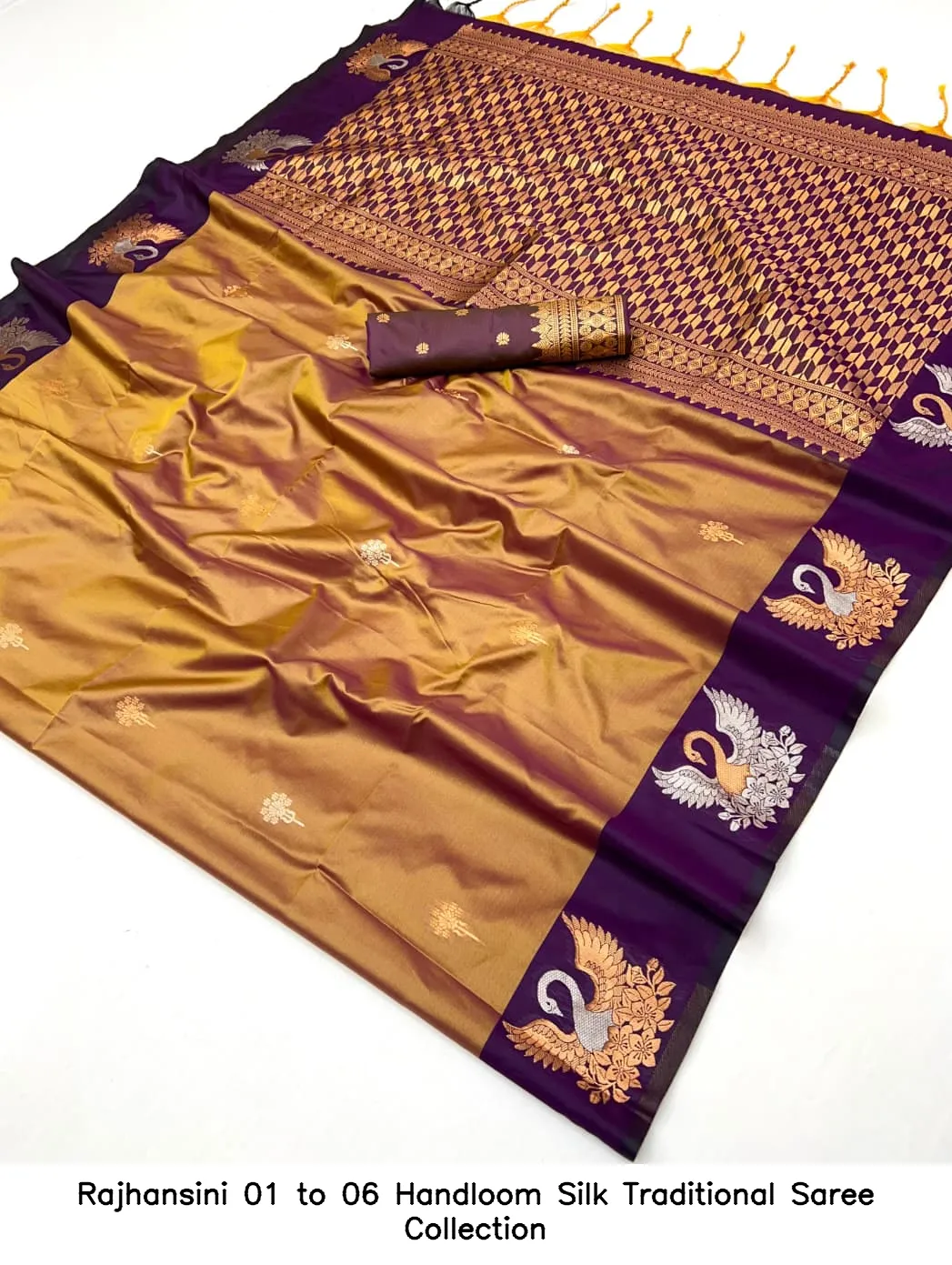 Rajhansini 01 to 06 Handloom Silk Traditional Saree Collection - Image 9