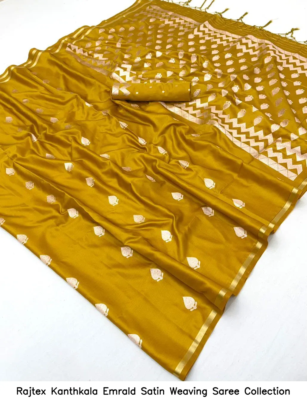 Rajtex Kanthkala Emrald Satin Weaving Saree Collection - Image 10