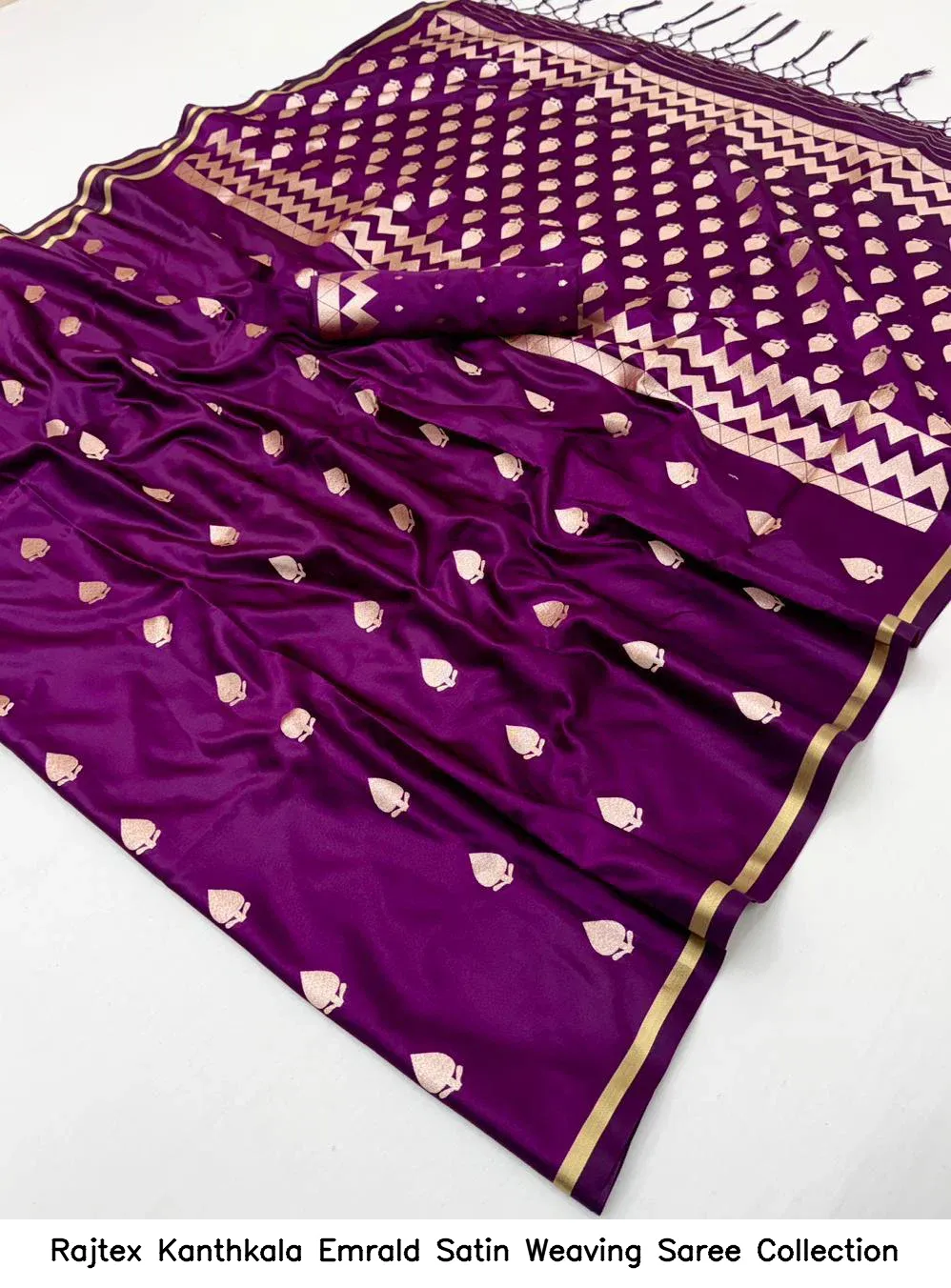 Rajtex Kanthkala Emrald Satin Weaving Saree Collection - Image 14