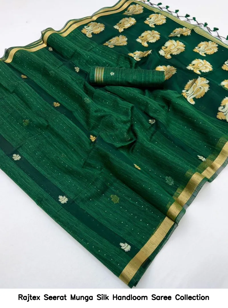 Rajtex Seerat Munga Silk Handloom Saree Collection - Image 10