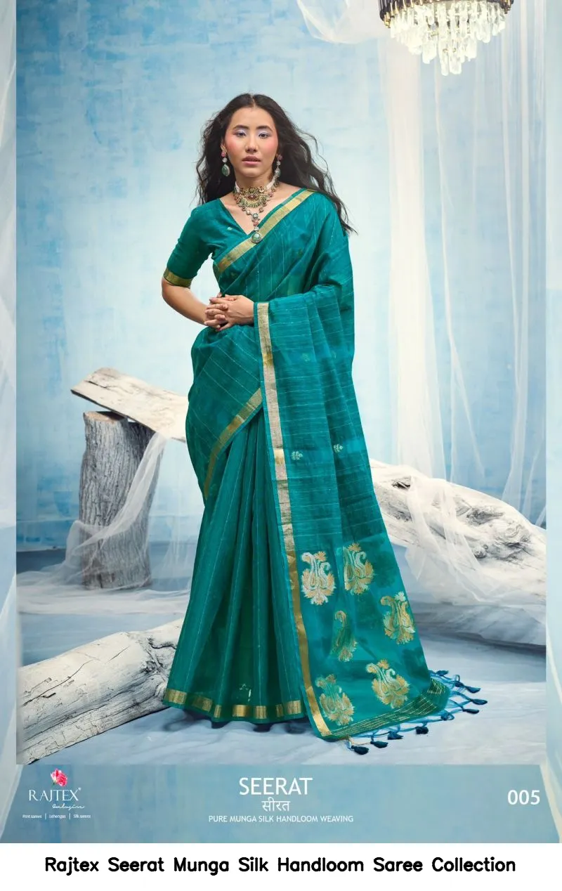 Rajtex Seerat Munga Silk Handloom Saree Collection - Image 12