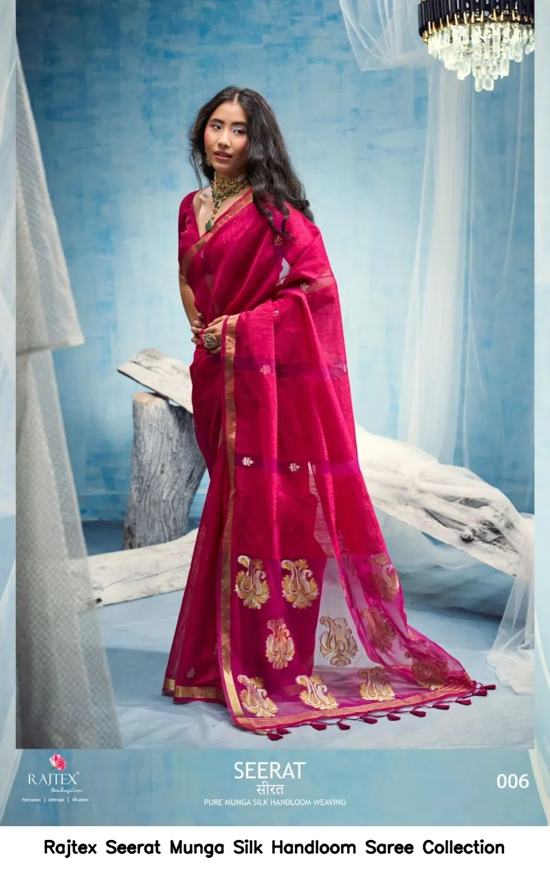 Rajtex Seerat Munga Silk Handloom Saree Collection - Image 5