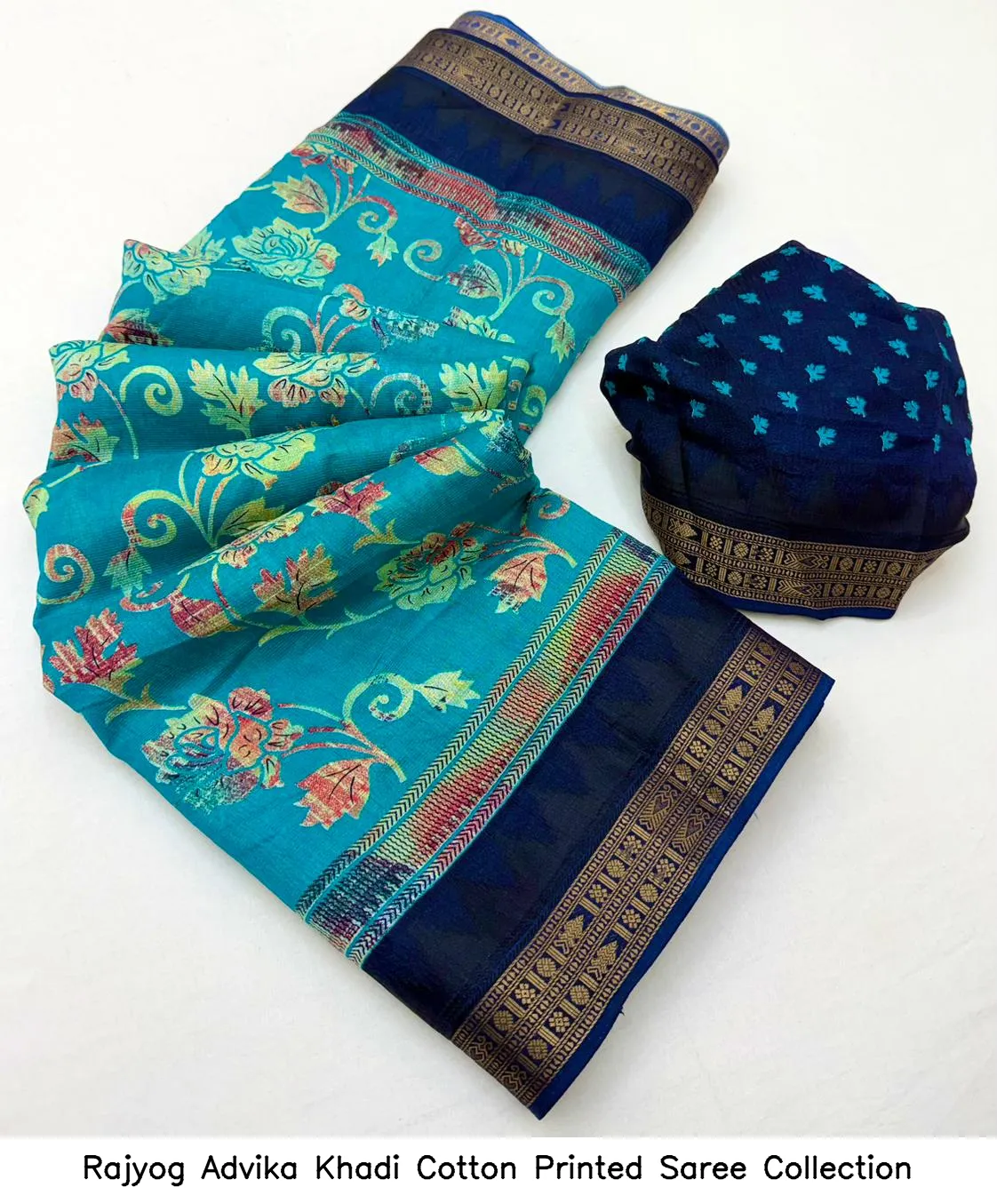 Rajyog Advika Khadi Cotton Printed Saree Collection - Image 2