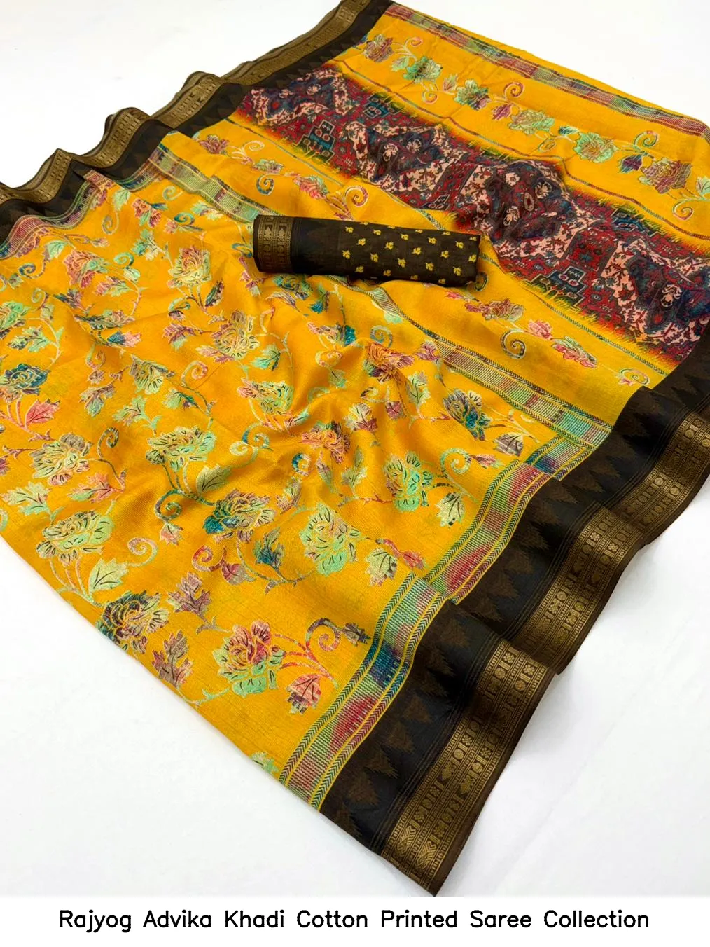 Rajyog Advika Khadi Cotton Printed Saree Collection - Image 5