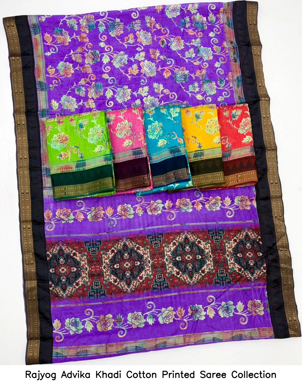 Rajyog Advika Khadi Cotton Printed Saree Collection - Image 8