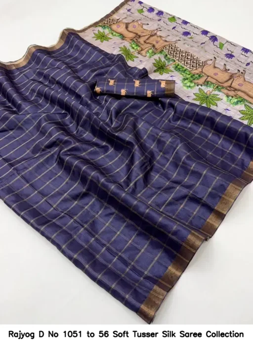 Rajyog D No 1051 to 56 Soft Tusser Silk Saree Collection