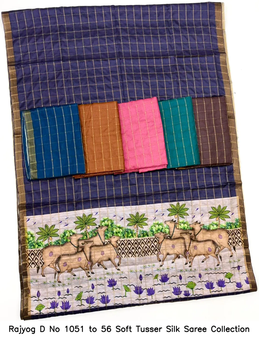 Rajyog D No 1051 to 56 Soft Tusser Silk Saree Collection - Image 2