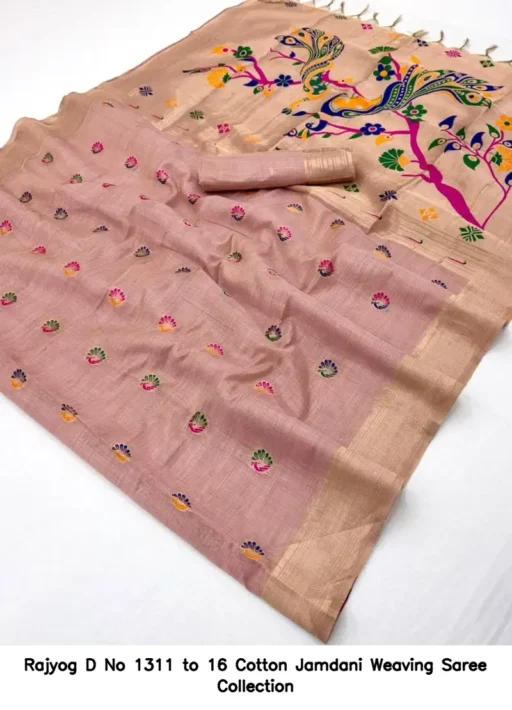 Rajyog D No 1311 to 16 Cotton Jamdani Weaving Saree Collection