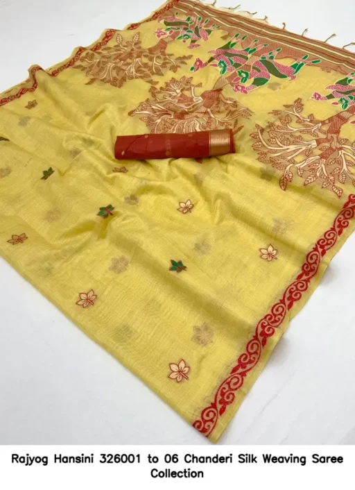 Rajyog Hansini 326001 to 06 Chanderi Silk Weaving Saree Collection