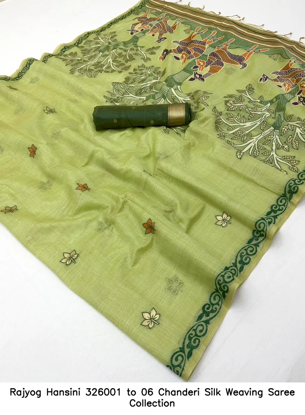 Rajyog Hansini 326001 to 06 Chanderi Silk Weaving Saree Collection - Image 3