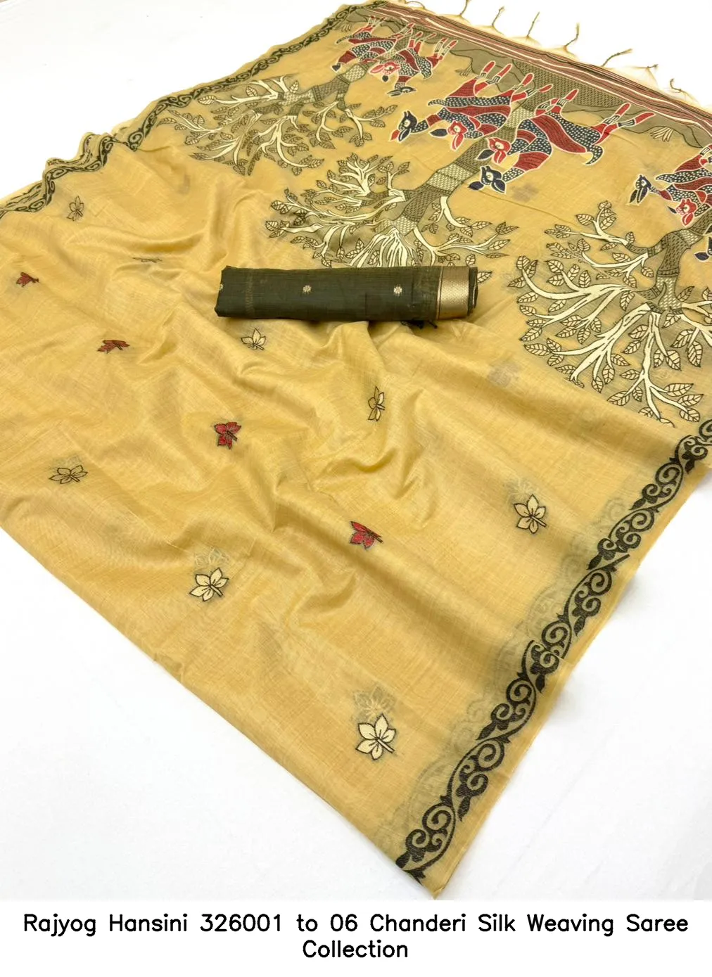 Rajyog Hansini 326001 to 06 Chanderi Silk Weaving Saree Collection - Image 4