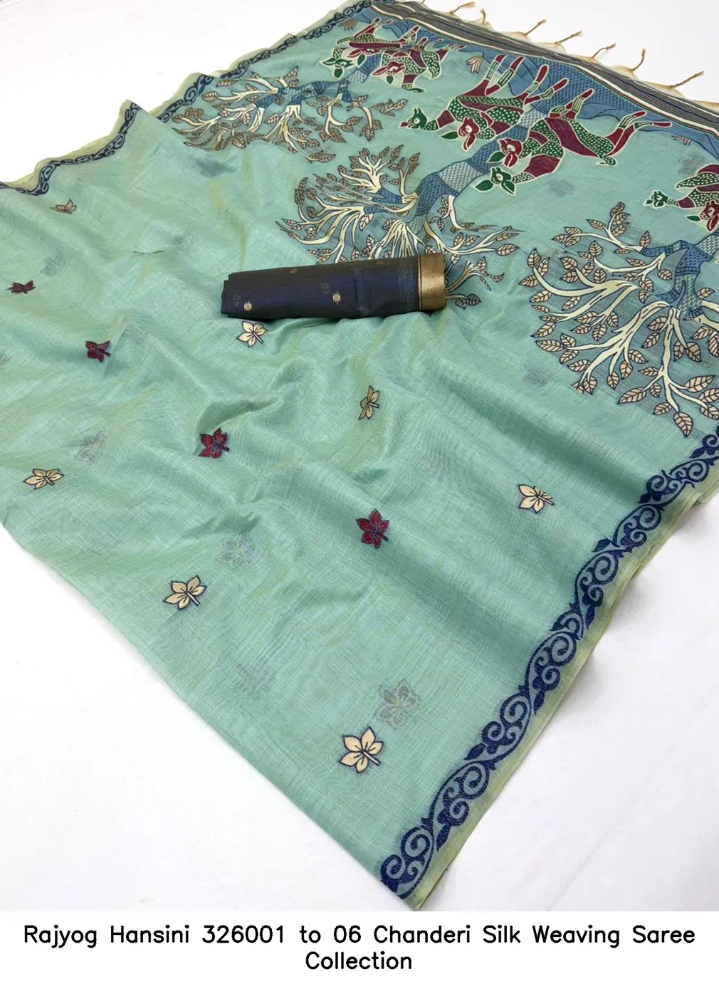 Rajyog Hansini 326001 to 06 Chanderi Silk Weaving Saree Collection - Image 5