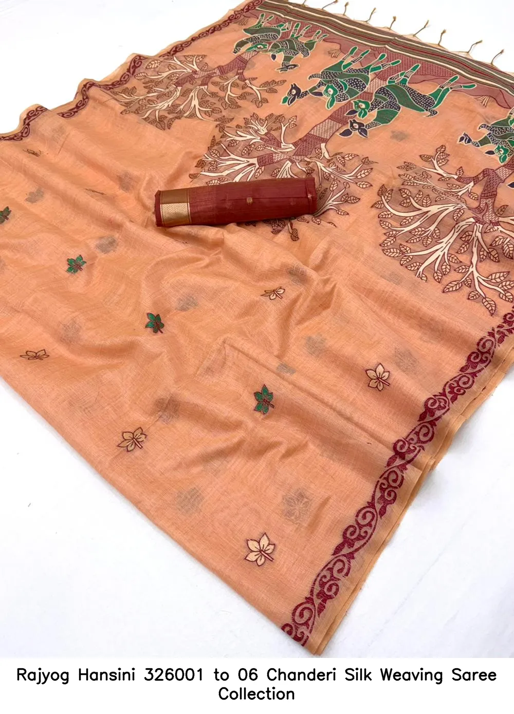 Rajyog Hansini 326001 to 06 Chanderi Silk Weaving Saree Collection - Image 6