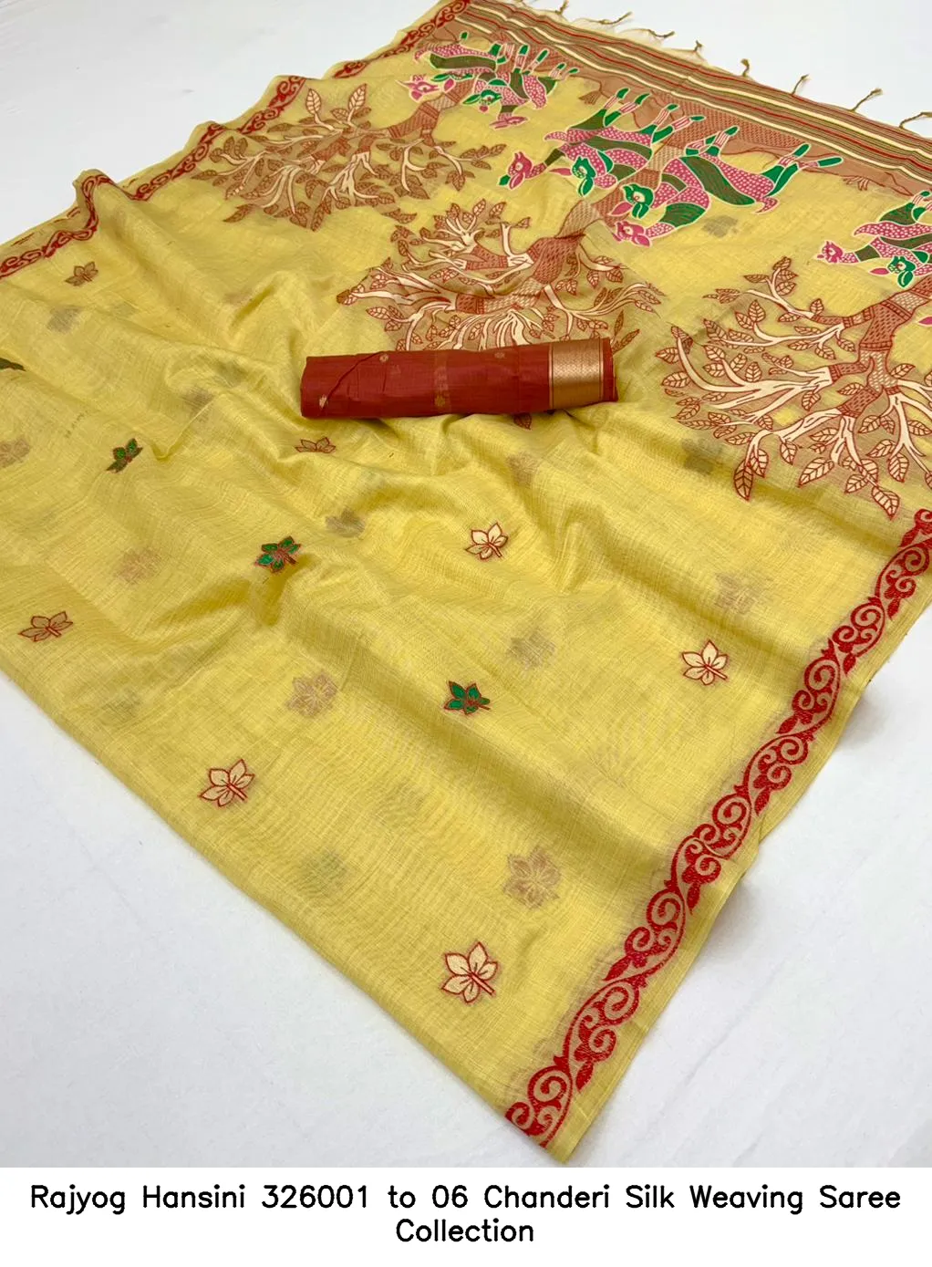 Rajyog Hansini 326001 to 06 Chanderi Silk Weaving Saree Collection - Image 8