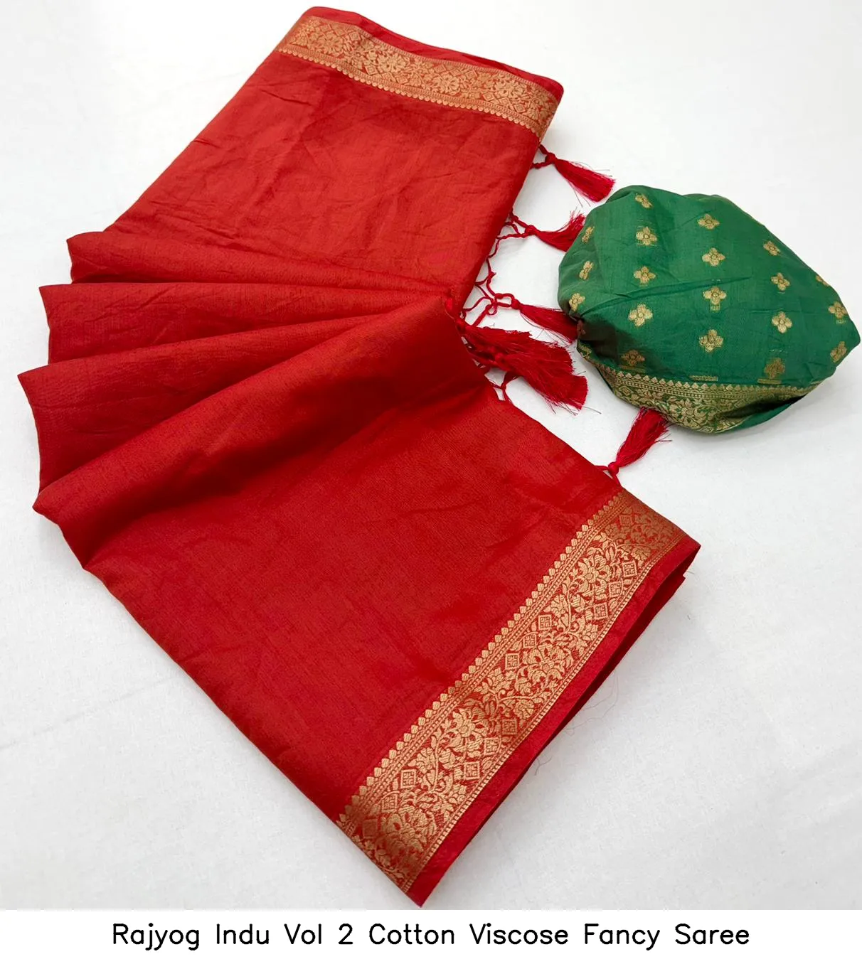Rajyog Indu Vol 2 Cotton Viscose Fancy Saree - Image 15