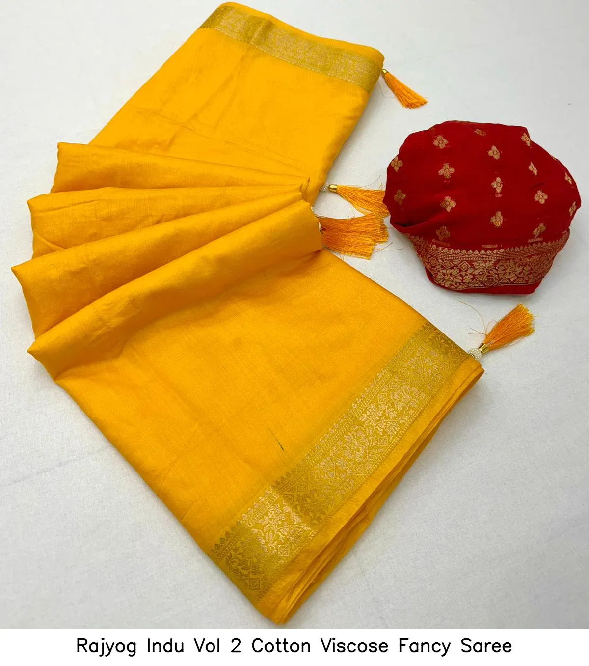 Rajyog Indu Vol 2 Cotton Viscose Fancy Saree - Image 16