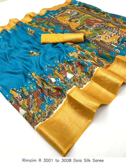 Rimzim R 3001 to 3008 Dola Silk Saree
