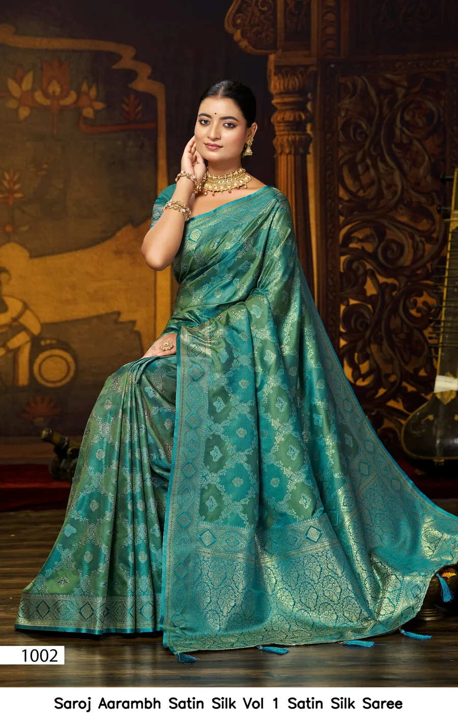 Saroj Aarambh Satin Silk Vol 1 Satin Silk Saree - Image 3