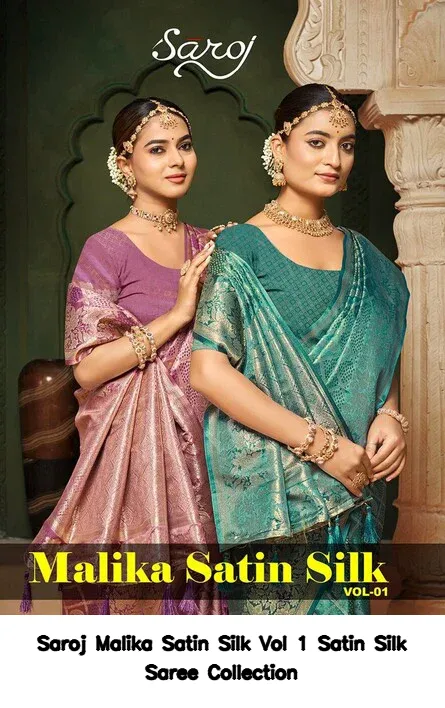 Saroj Malika Satin Silk Vol 1 Satin Silk Saree Collection