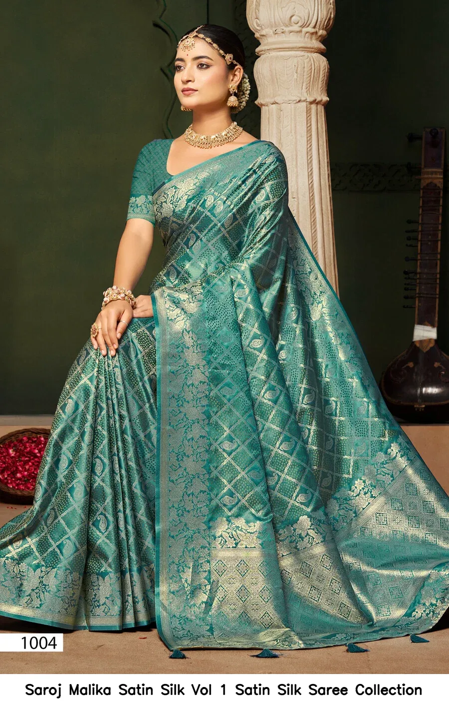 Saroj Malika Satin Silk Vol 1 Satin Silk Saree Collection - Image 2