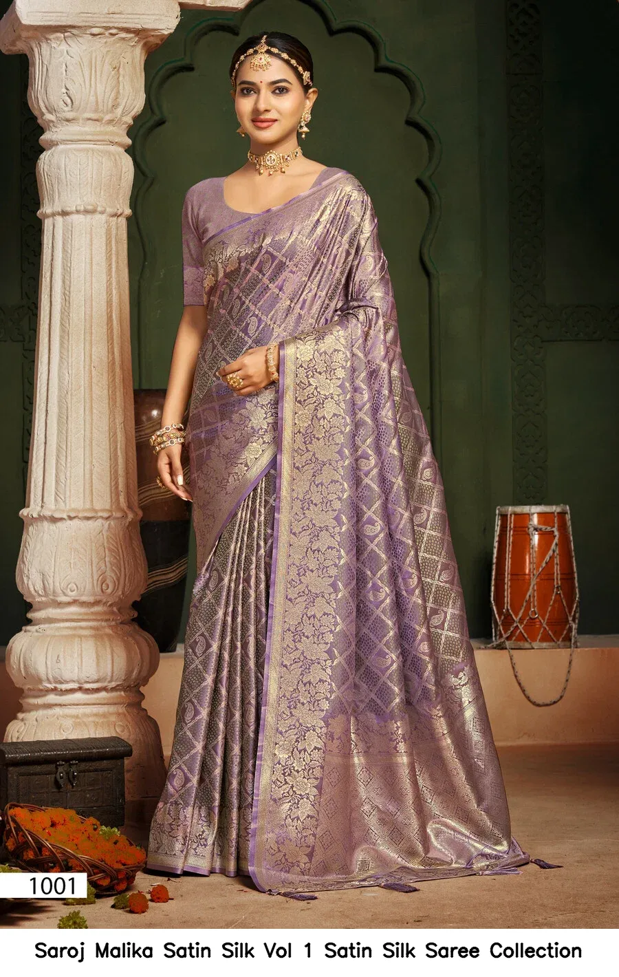 Saroj Malika Satin Silk Vol 1 Satin Silk Saree Collection - Image 5